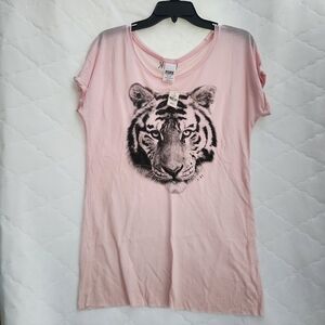 NWT Pink By Victoria's Secret Tiger Graphic Tee